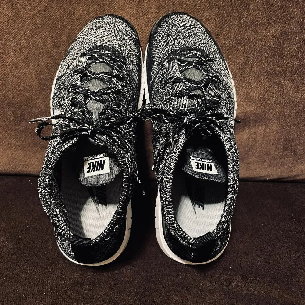Nike Free Flyknit Chukka Oreo Sneakerboot 639700-001 2013-2014 Men's 8 US 41 EUR